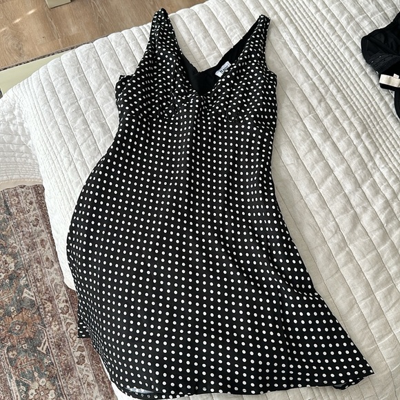 princess polly nellie mini dress black polka dot - Picture 6 of 7